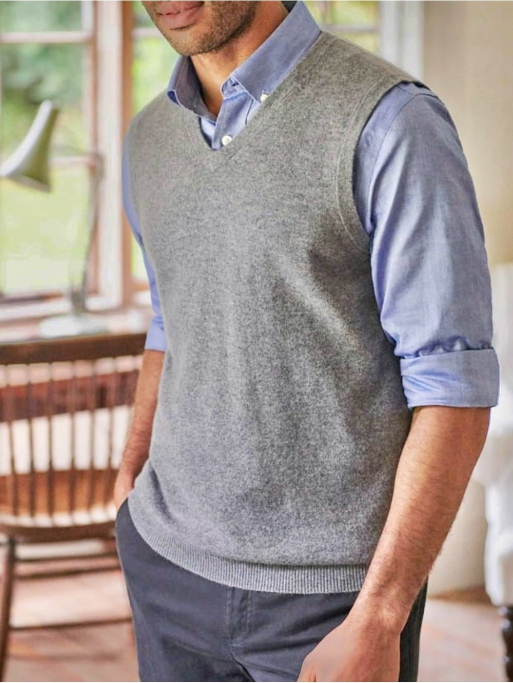 VAN HEUSEN  Classic Knit V-Neck Sweater Vest
